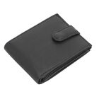 Herrengeldbörse aus echtem Leder mit RFID Schutz, Schwarz