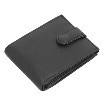 Herrengeldb&ouml;rse aus echtem Leder mit RFID Schutz, Schwarz