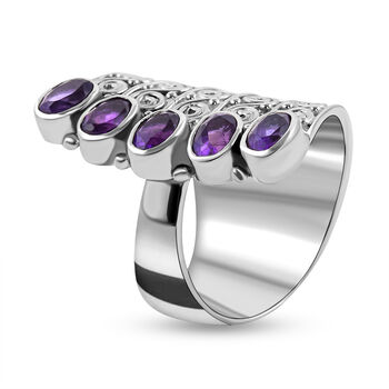 Royal Bali - afrikanischer Amethyst-Ring, 925 Silber  ca. 2,10 ct