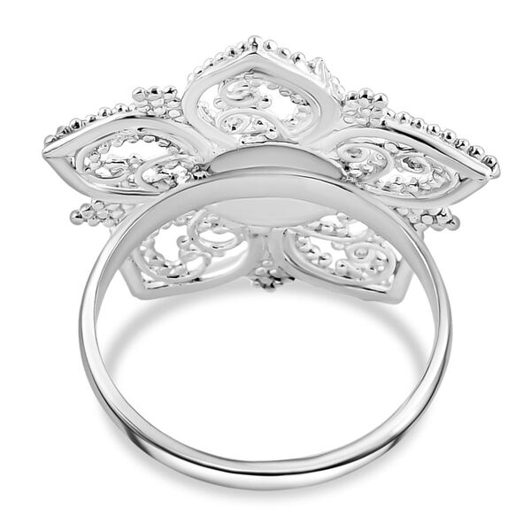 Royal Bali Kollektion - 925 Silber floraler Ring image number 4