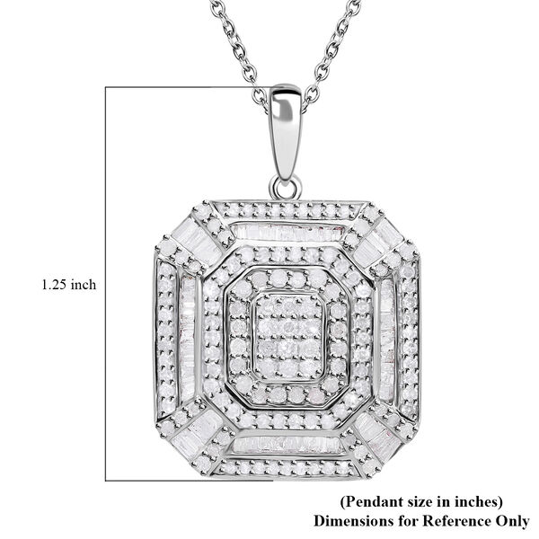 Wei&szlig;er Diamant-Anh&auml;nger mit 45cm Kette - 1,50 ct. image number 6