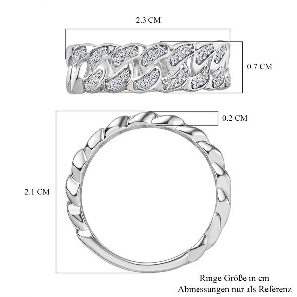 LUXURIANT SI-GH Labor Diamant Ring, 925 Silber rhodiniert - 0,25 ct. image number 7