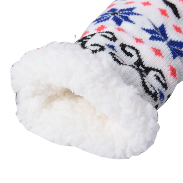 2er-Set - Rutschfeste Haussocken mit Sherpafutter, Wintermuster, Einheitsgr&ouml;&szlig;e, Mehrfarbig image number 5
