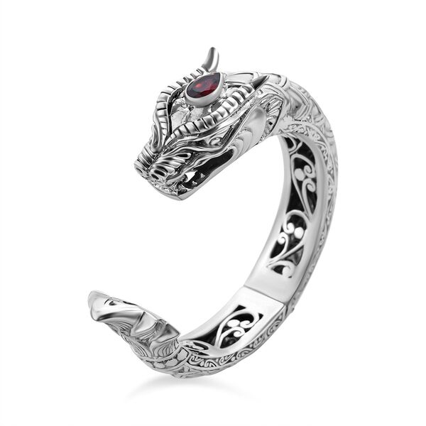 Royal Bali Kollektion - Roter Granat-Drachen-Armreif - 1,70 ct. image number 4
