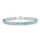 D'Joy AAA Blauer Zirkon Armband ca. 20 cm 925 Silber rhodiniert ca. 36,07 ct.