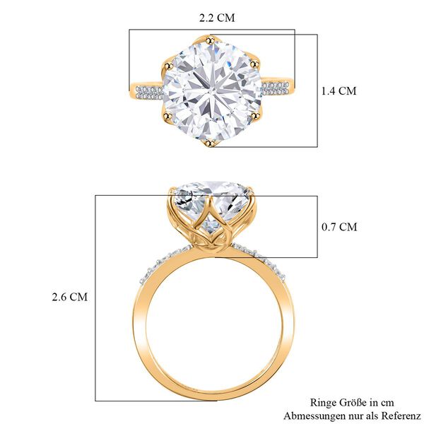 Moissanit Ring, ca. 4,78 ct. image number 6