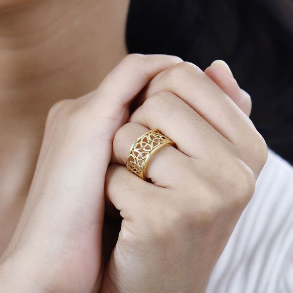 925 Silber 750 Gelbgold VermeilRing (Gr&ouml;&szlig;e 17.00) image number 5