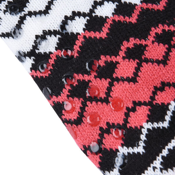 2er-Set - Rutschfeste Haussocken mit Sherpafutter, Wintermuster, Einheitsgr&ouml;&szlig;e, Blau und Koralle image number 6