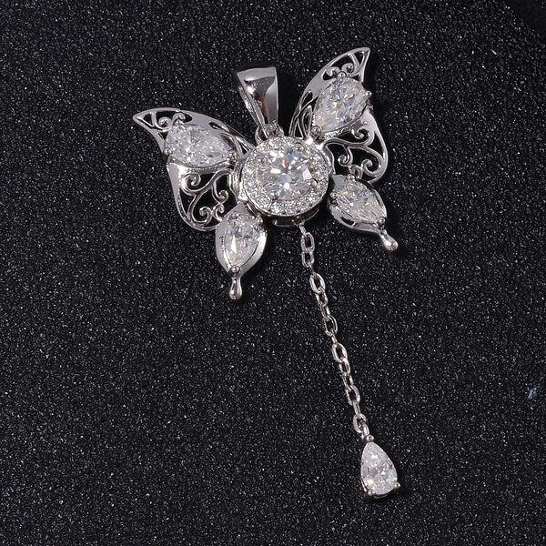 2,65 ct. Moissanit Schmetterling Anh&auml;nger image number 1