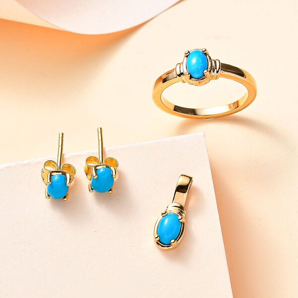 AAA Sleeping Beauty T&uuml;rkis Schmuckset, ca. 2,94 ct. image number 2