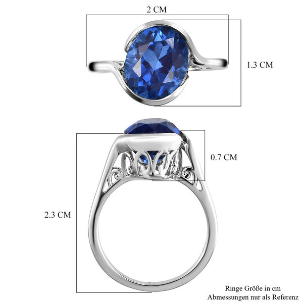 Ceylonfarbener Quarz-Ring, 925 Silber platiniert -2,93 ct.  image number 6