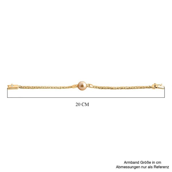 D'Joy Royal Bali - AAA goldenes S&uuml;dseeperle und Labor Diamant Borobudur-Armband image number 5