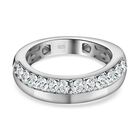 Moissanit Ring, 925 Silber platiniert (Größe 16.00) ca. 0.15 ct