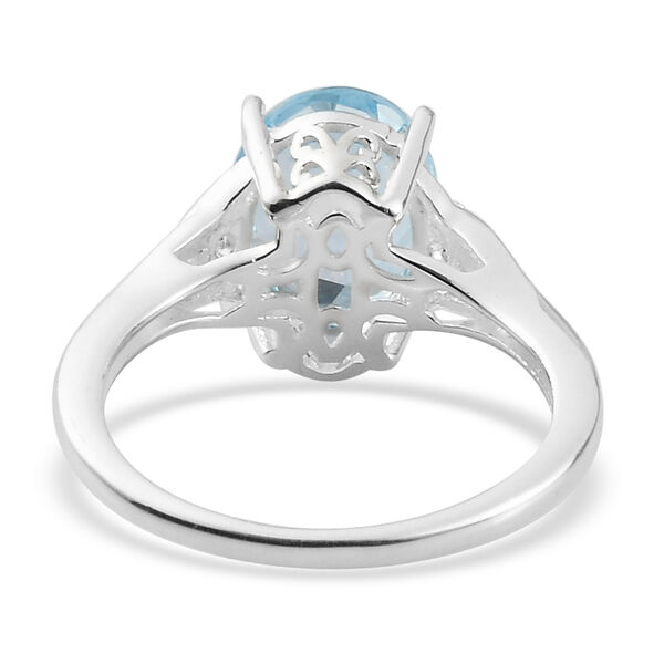 Himmelblauer Topas Ring 925 Silber  ca. 3,06 ct image number 6