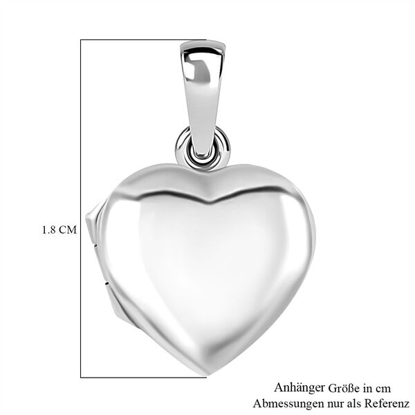 Thai Silber Kollektion - Herz-Design Anhänger, 925 Silber image number 5