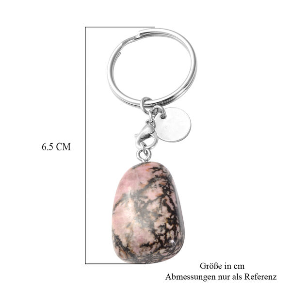 Rhodonit Schl&uuml;sselanh&auml;nger, silberfarben ca. 84.50 ct image number 2