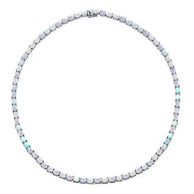 Kaleidoskopische äthiopische Opal-Eternity-Halskette - 25,28 ct.