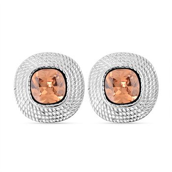 Wei&szlig;er Zirkonia Ohrringe, Reiner Edelstahl, ca. 7.50 ct