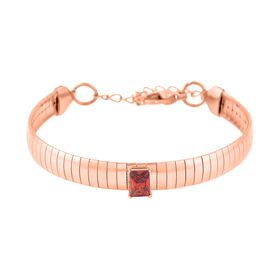 Rotes Zirkonia-Armband, 19 cm - 3 ct.