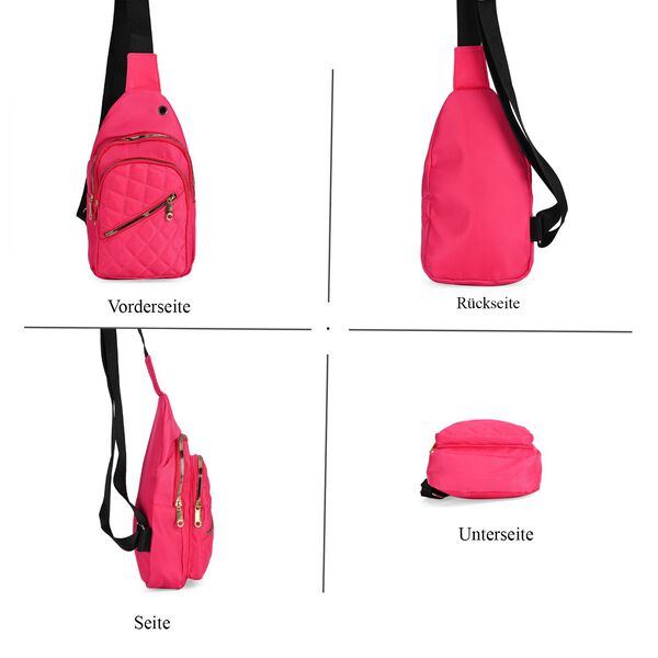 Stepp-Slingtasche mit RFID-Schutz und Kopfh&ouml;rer&ouml;ffnung, Gr&ouml;&szlig;e: 17x7,5x30cm, Rosa image number 6
