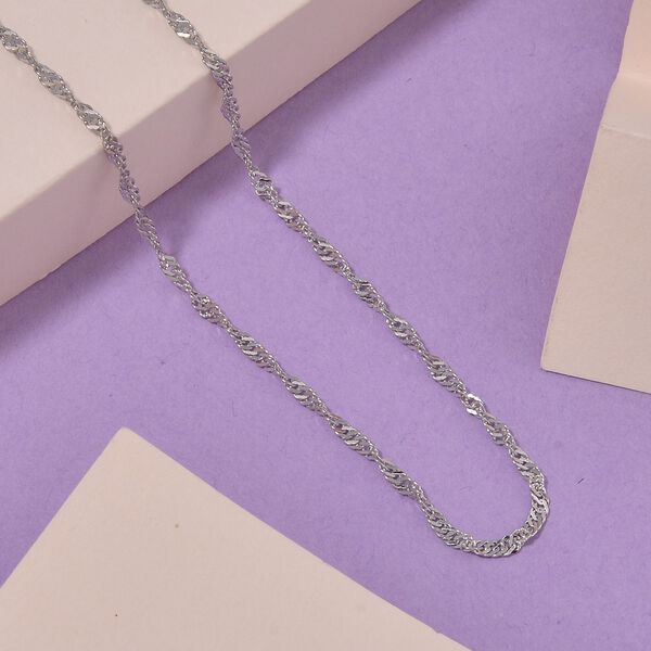 Singapurkette, 925 Silber rhodiniert, ca. 50 cm image number 2