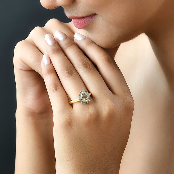 AAA Turkizit und Diamant-Ring - 1,44 ct. image number 3