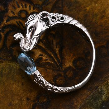 Royal Bali Kollektion - Himmelblauer Topas Ring - 1,70 ct.