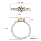 LUSTRO STELLA Hergestellt mit ZIRKONIA Ring 925 Silber zweifarbige Überzug image number 5