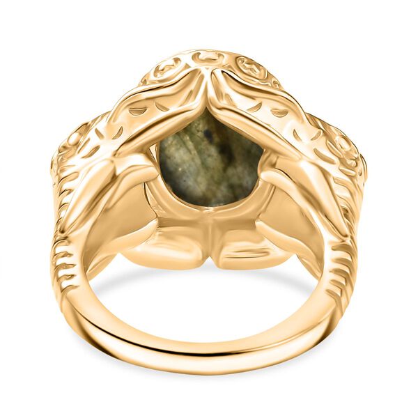 Labradorit Ring Nickelfreies Messing (Gr&ouml;&szlig;e 19.00) ca. 7,44 ct image number 6