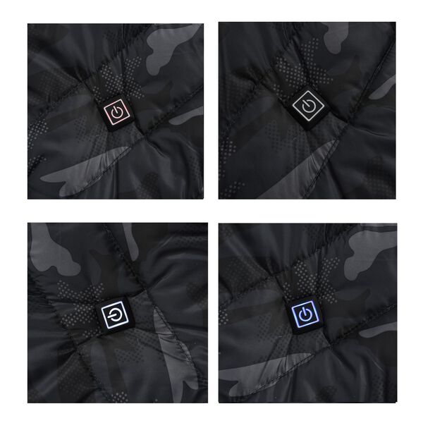 Beheizbare Weste mit 4 Heizzonen, inkl 5000Mah Solar Powerbank, Camouflage image number 5