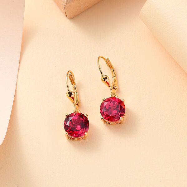 Labor Padparadscha Saphir Ohrringe - 7,88 ct. image number 2