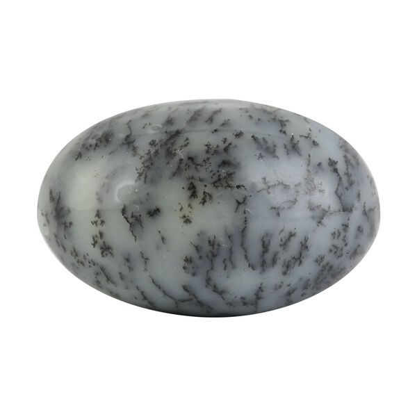 Weißer Achat mit Dendrit Handschmeichler - S, 375 cts. image number 1