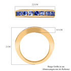 AA Tansanit Band Ring 925 Silber Gelbgold Vermeil image number 5