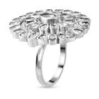 Handgearbeiteter Polki-Diamant Ring, 925 Silber platiniert (Größe 17.00) ca. 1.00 ct image number 2