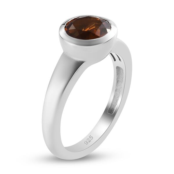 Madira Citrin Solit&auml;r Ring 925 Silber Platin-&Uuml;berzug image number 4