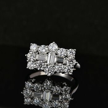Moissanit Boot Ring - 2,15 ct.