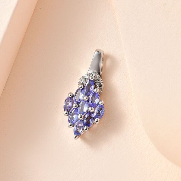 Tansanit und Zirkon Anh&auml;nger - 0,77 ct. image number 1
