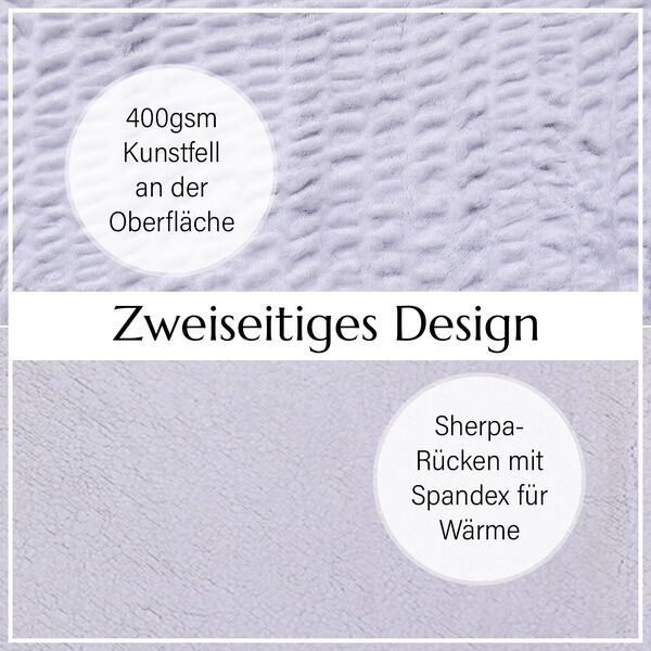 Serenity Night: Decke aus Kunstfell, Größe 150x200 cm, Silber image number 13