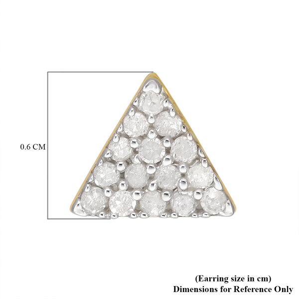 Diamant Cluster Ohrstecker in Silber, 0,20 ct. image number 5