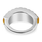 Gelbe Jade Ring 925 Silber Rhodium-Überzug image number 4