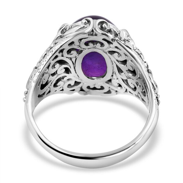 Royal Bali - Afrikanischer Amethyst Ring, 925 Silber, (Größe 16.00), ca. 12.00 ct image number 4