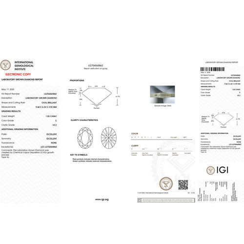 LUXURIANT DIAMOND - Lab Grown Diamant VS Ring 950 Platin (Größe 18.00) ca. 2.50 ct image number 8