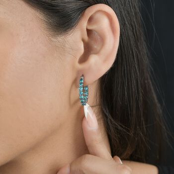 Aqua Zirkonia Ohrringe  Edelstahl ca. 5.12 ct