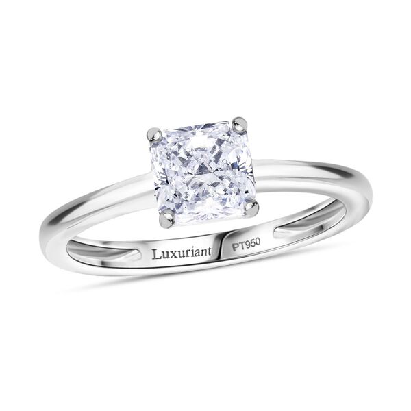 LUXURIANT IGI zertifizierter VS-EF Labor Diamant Ring in 950 Platin - 1 ct. image number 3
