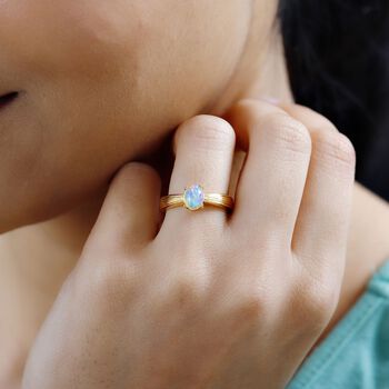 Nat&uuml;rlicher, &auml;thiopischer Welo Opal-Ring - 0,49 ct.