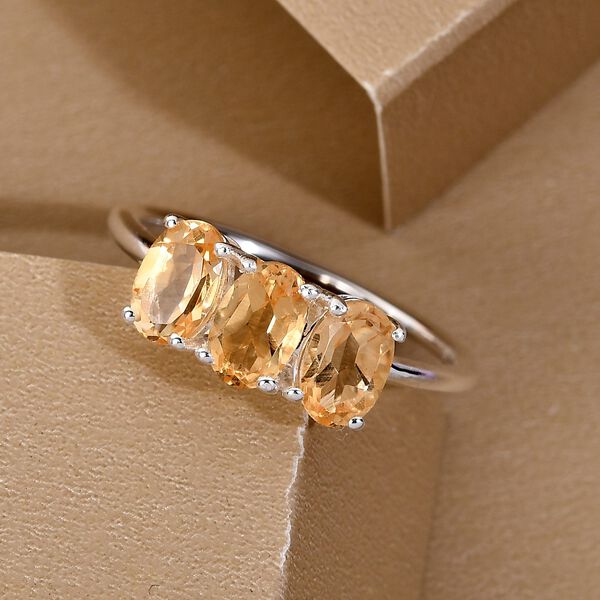 Citrin Ring, 925 Silber (Gr&ouml;&szlig;e 16.00) ca. 1,39 ct image number 2