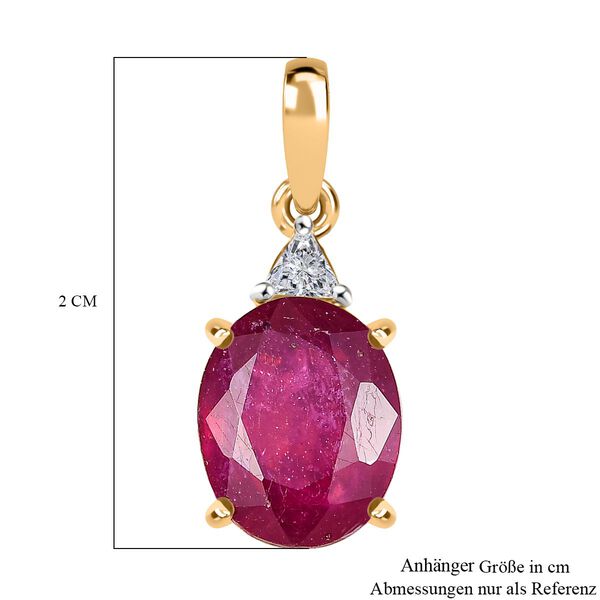 D'Joy afrikanischer Rubin und Moissanit Anh&auml;nger - 4,24 ct. image number 6