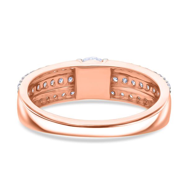 LUXURIANT DIAMOND - Lab Grown Diamant SI-GH SGL zertifiziert Ring 925 Silber 750 Ros&eacute;gold Vermeil (Gr&ouml;&szlig;e 18.00) ca. 1.00 ct image number 5