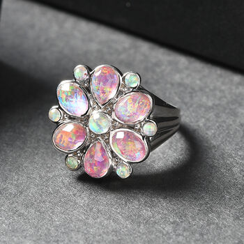 Sajen Silber-Opal Dublett Ring 925 Silber rhodiniert (Gr&ouml;&szlig;e 19.00) ca. 3.33 ct