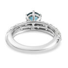London Blau Topas und Zirkon Ring, ca. 1,70 ct image number 5